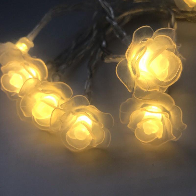 1.5/3M Light String Usb Rose Flower String Lights Fairy Lights Outdoor Garland Decorations Wedding Party Garden Yard Decor