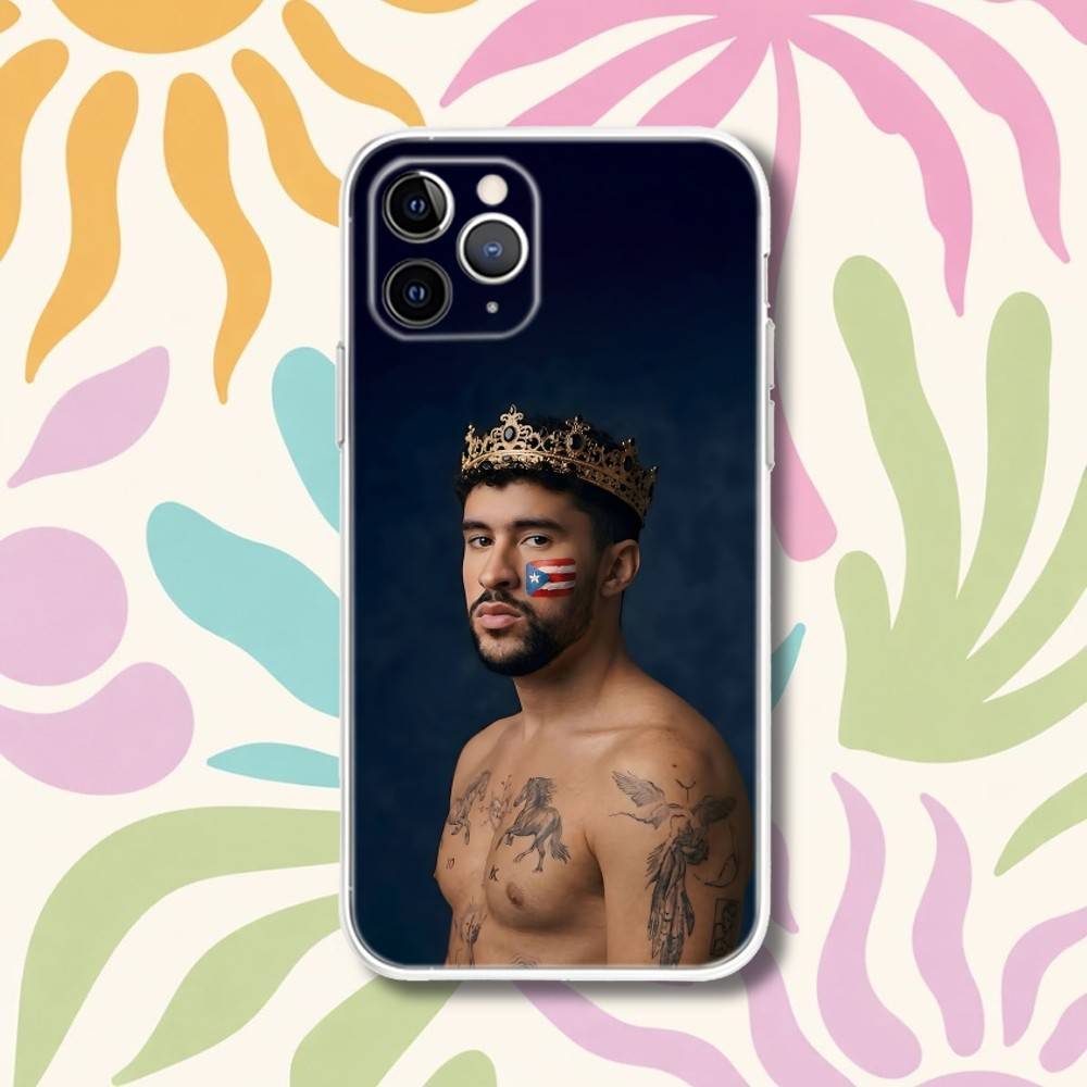 B-Bad Bunny DTMF Debi Tirar Mas Fotos Transparent Phone Case For iPhone 17,13,15,12,11,14,16 Pro Max Mini 8 Plus SE4,Air Fundas