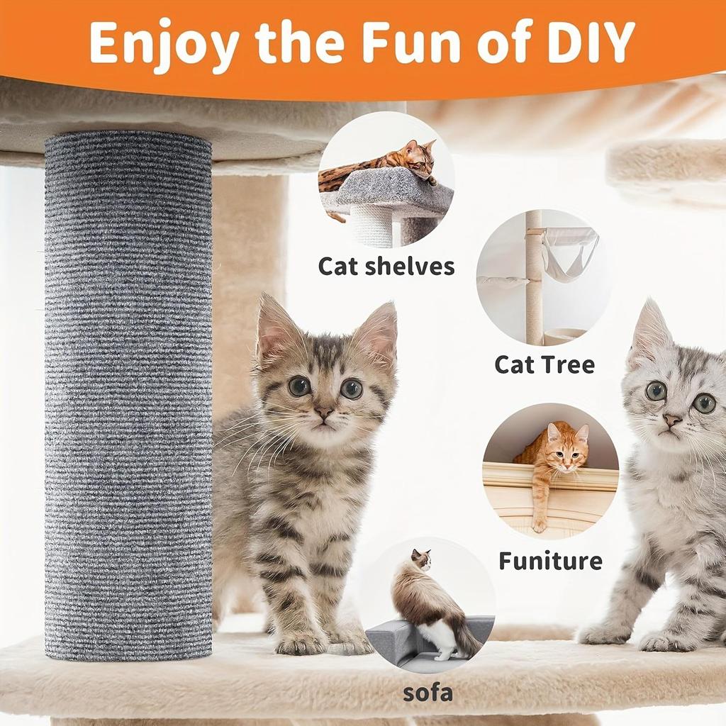 Furniture Protector for Cats That Can Be Trimmed Featuring a Self-Adhesive Scratching Mat To Safeguard Couches Doors, And Cat Tree Shelves from Claws