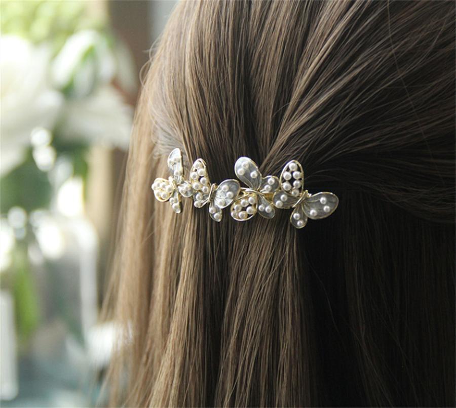 Koreanische Seniorenmode Tropföl Kristall Perle Haarspangen Elegant Damen Haarspangen Haarnadeln Haarklammern Kopfbedeckung Haaraccessoires