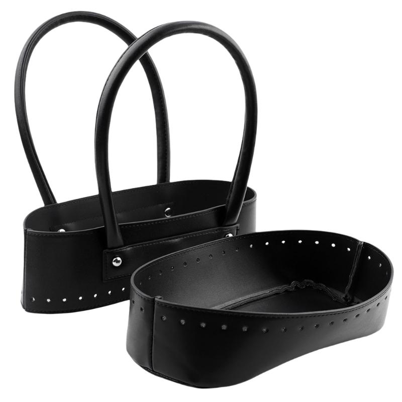 Ручная работа Дно для сумки Искусственная кожа Ручка для сумки Вязание крючком Вязание крючком Сумка-клатч Швейные принадлежности Аксессуары для сумки для вязания сумки чёрный