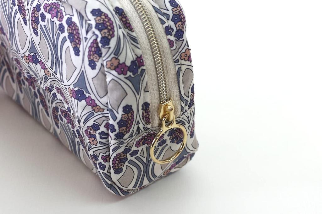 DDintex FLORET LONDON Square Tissue 13 X 5 X 10 Cm Pouch, Mauberina, Grey, [Liberty Print]