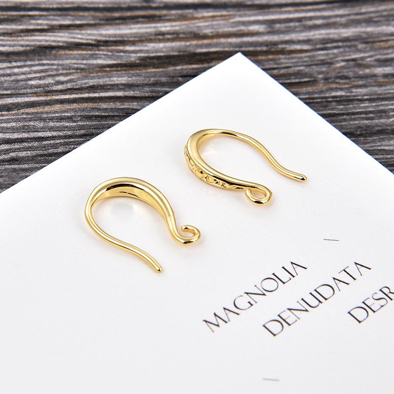 DIY Europäische & Amerikanische Galvanisierte Gold U-Form Ohrhaken für Frauen - Schmuckzubehör