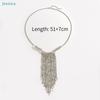 Vintage Silver Fringe Statement Necklace-Tassel Chain Beaded Bib Collar Jewelry for Women,Trendy Party/Evening Outfit Accessory