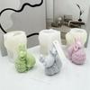 Silicone Crafts Mold Reusable Casting Epoxy Mold 3D Candle Making Easter Rabbit Silicone DIY 3D Handicrafts Resin Molds