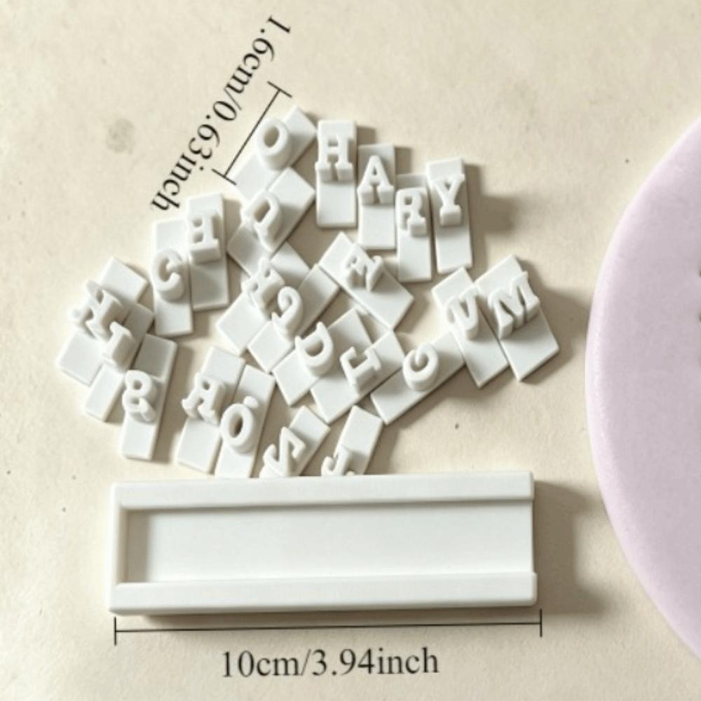 Handmade Pottery Alphabet Stamping Tool with 10 Number Upper Lower Case Clay Stamp Studio Work