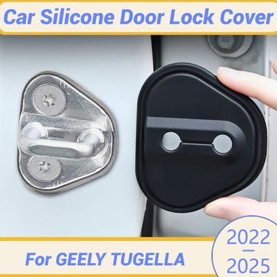 For GEELY TUGELLA 2003 2004 2025 Silicone Car Door Lock Buckle Protection Cover Elastic Anti-Collision Shock Absorbing Pad