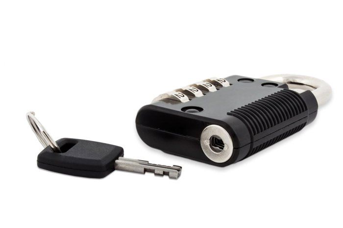 Cadenas à combinaison - SX-575-KEY - Code découverte breveté - Métal massif & cadrans chromés - Livré avec clé