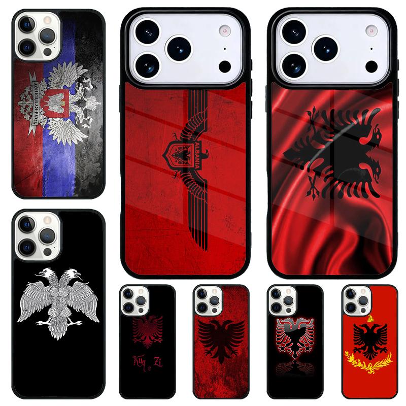 Albania Flag Eagle soft Phone Case for iPhone 17 Air 16 15 11 12 14 13 Pro Max Shockproof Cover