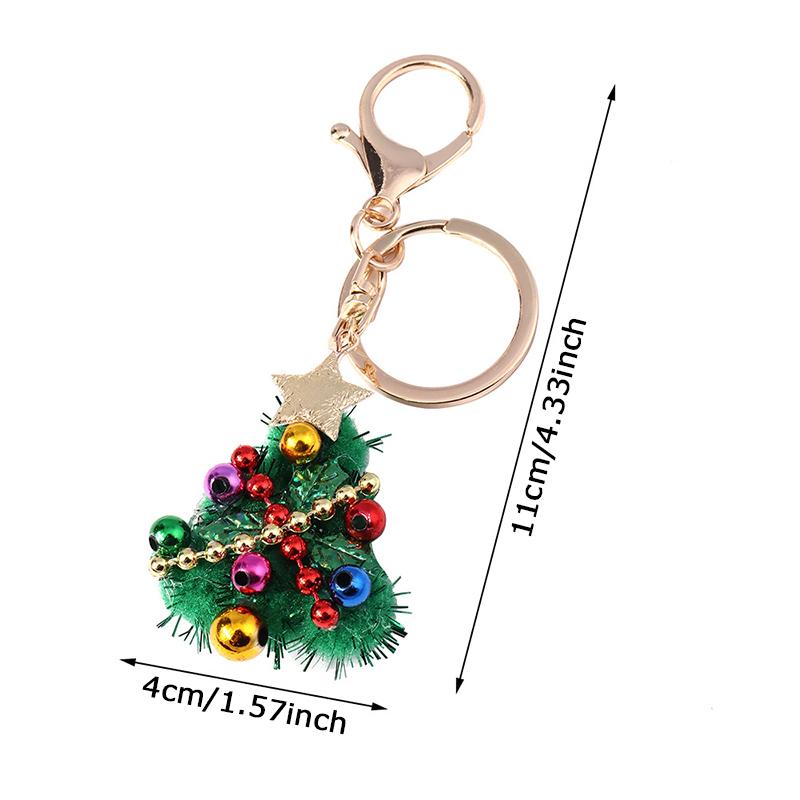 WTEMPO Christmas Keychains Kit Creative DIY Keychains Gifts Bags Keychains Pendents Accessories Festive Party Decor Felt Ball Bead Keychains