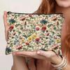 Lightweight Portable Women Makeup Pouch Large Capacity Double-sided Printed Handbag Floral Cosmetic Storage Bag