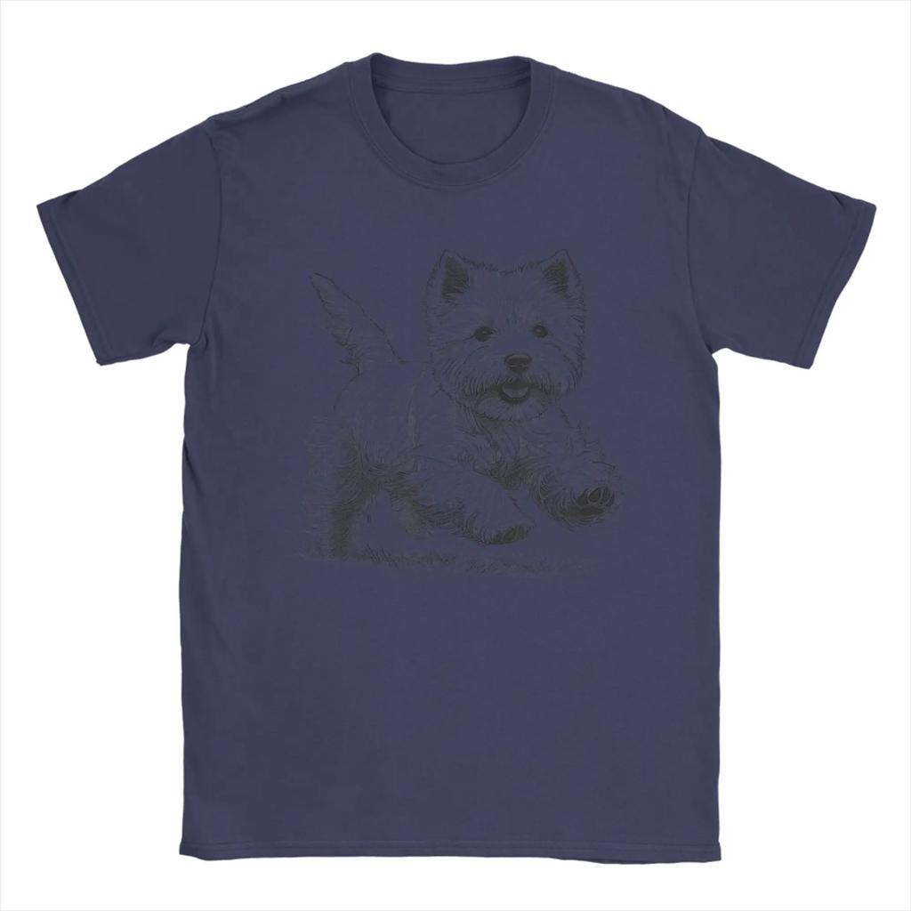 West Highland White Terrier Westie Dog Running T Shirt Summer Harajuku Tshirts Unisexs Plus Size 5xl Tees Short Sleeve Tops