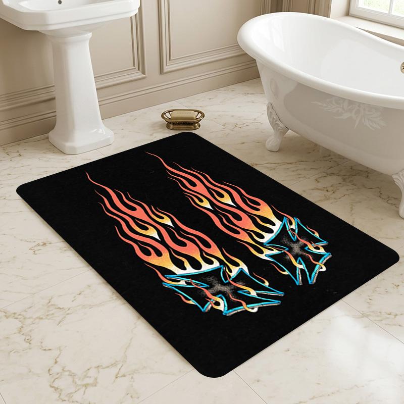 Flame Art Living Room Nonslip Area Rug Soft Carpet For Bedroom Game Playroom Sofa Office Home Decor Doormat Christmas Gift C926826