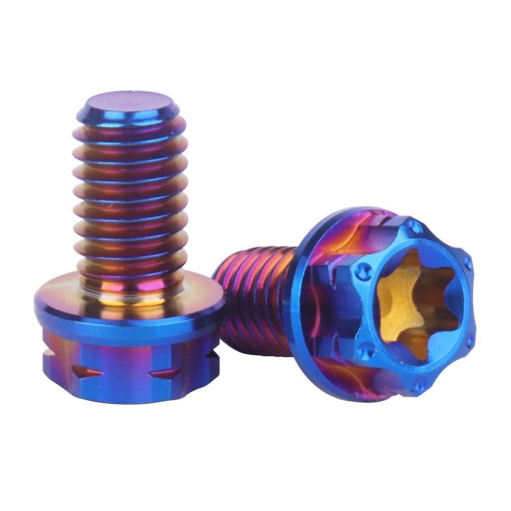 Decorative Screws GR5 Titanium Alloy Titanium Alloy Screws M6 10/15/20/25/30mm Titanium Bolt Fancy Flange Screws