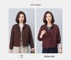 Women's Petite Stand-Up Collar Thickened Coat - 2024 Autumn/Winter Fashionable Loose Fit Casual Top