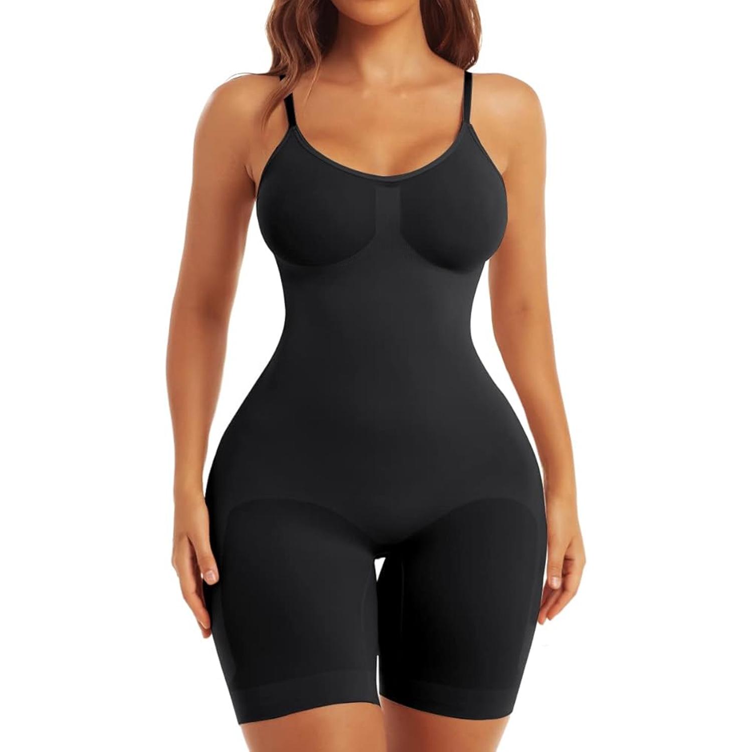 

Корректирующее белье для всего тела, боди для женщин, корректирующее тело, утягивающее бедра, шорты, бесшовное моделирующее нижнее белье S чёрный