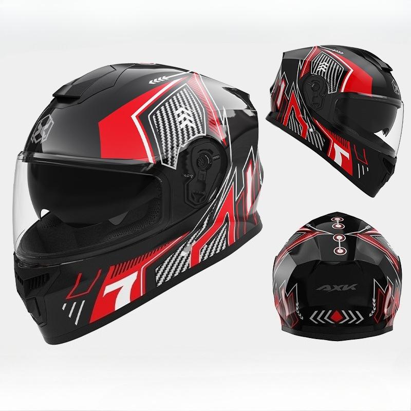 

Motorcycle Helmet Men s Warm Winter Locomotive Double Lens Electric Vehicle Women s Cycling Four Seasons Full Helmet