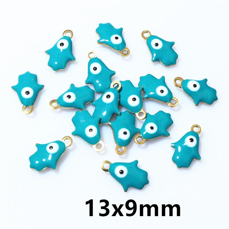 20pcs 8.5x6mm Enamel Evil Eyes Ball Charms Pendant Small DIY Jewelry Making Accessories Findings for Necklace Bracelet Earrings