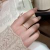 925 Sterling Silver Gold Plated Ring for Women, Heart Zirconia Cluster Band, Dainty Minimalist Stackable Wedding Promise Ring