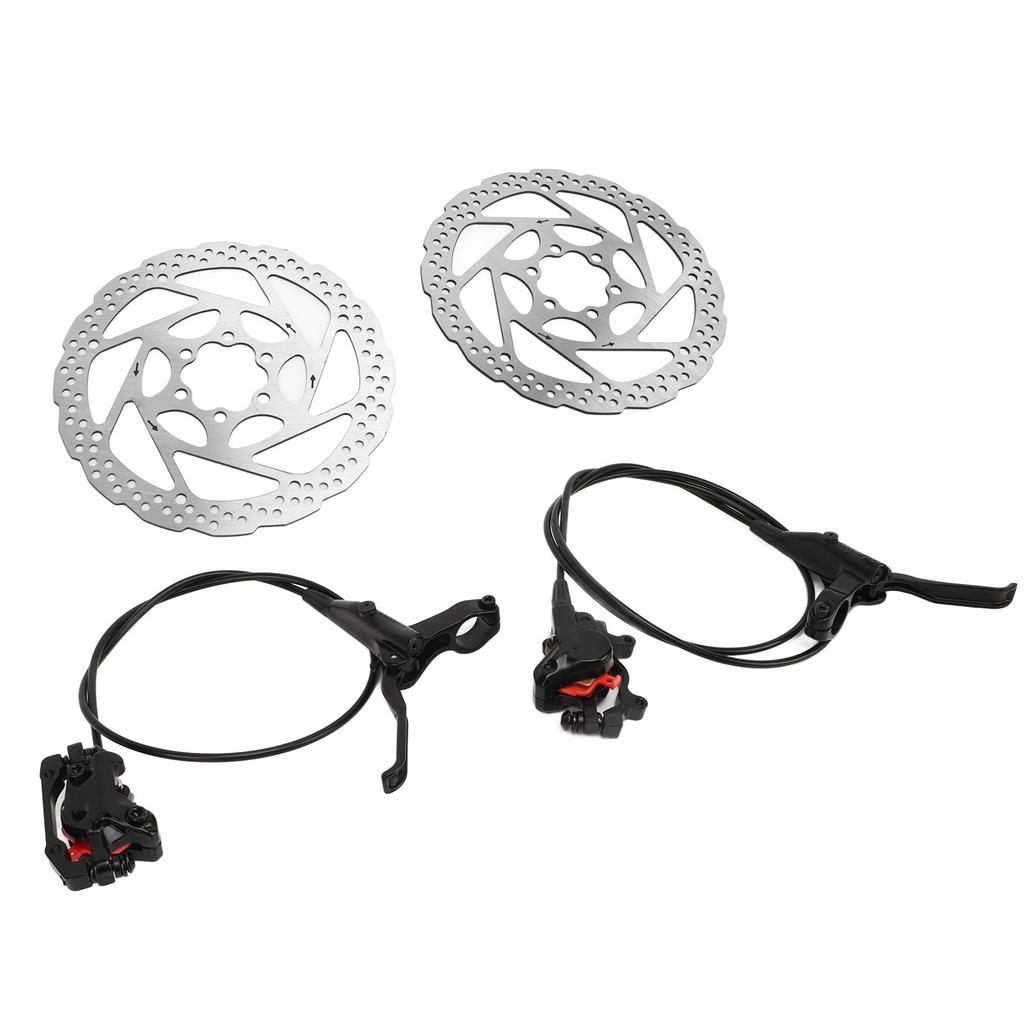 1Pair Mountain Bike Hydraulic Disc Brake Set Aluminum Alloy 2 Piston Hydraulic Disc Brake