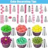 285-Piece Cake Decorating Kit With Rotating Turntable Piping Tips Disposable Bags Home Bakery Pastry Art