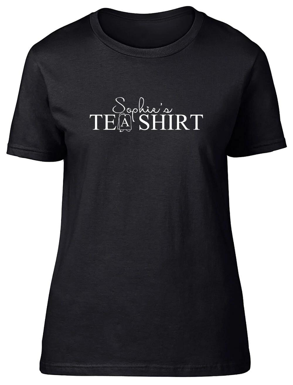 Personalised Tea Shirt - Tea Shirt - Tea bag With letter Fitted Womens T Shirt XL
