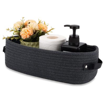 Badezimmer Arbeitsplatten Organizer Korb Baumwollseil Gewebter Aufbewahrungskorb Papieraufbewahrungs-Organizer Taschen