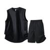 Summer Casual Sports Suit Men's Short Sleeved Lightweight Quick Drying Ice Silk Two-piece Set