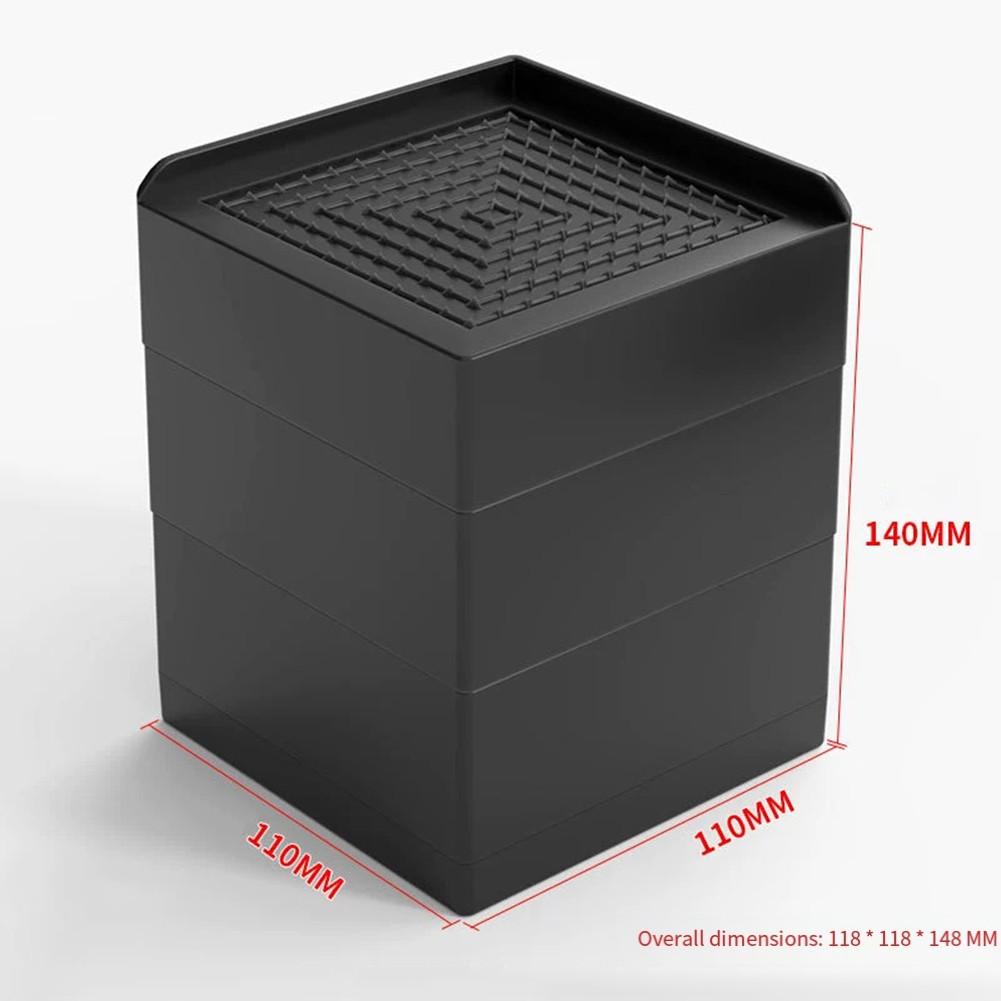 Black Color Chair Leg Pads Stackable Risers Flexible Stacking