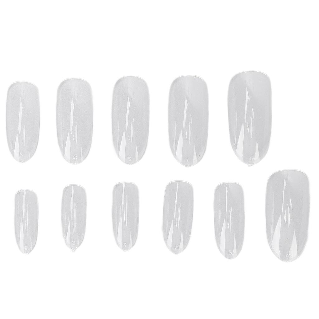 Nail Tips Transparent Ultra Thin Non Marking Oval Short Nail Art Sheet Nail Patch