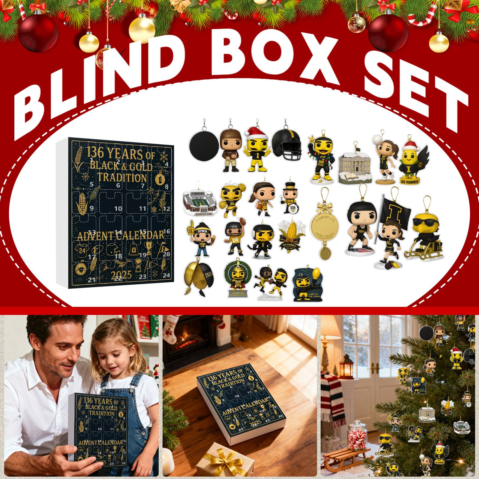 

2D Адвент-календарь включает 24 адвент-календаря, календарь обратного отсчета и коллекционные сюрпризы One Size