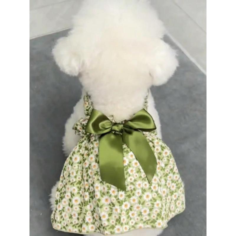 Small Dog Summer Princess Strap Dress, Pet Apparel For Small/Medium Dogs