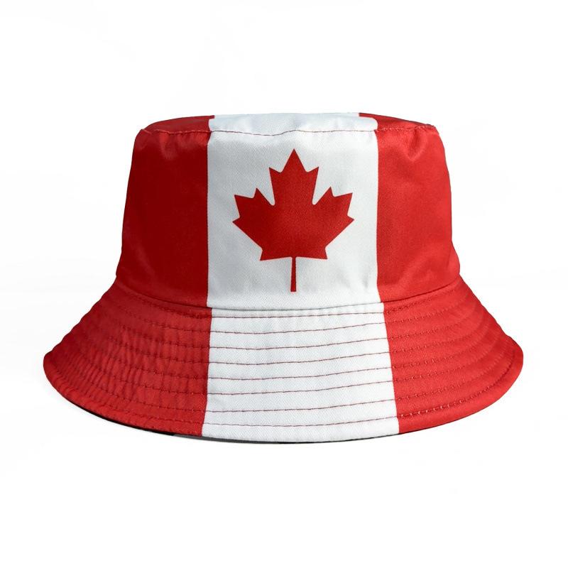 World Cup print Canada national flag bucket hat flag games cheer fisherman hat