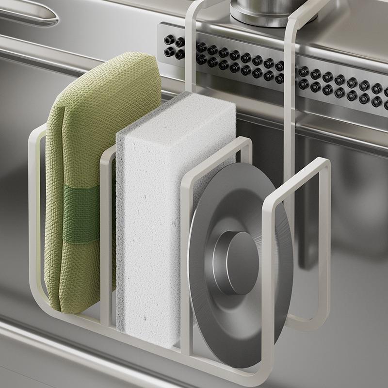 Faucet Sink Storage Rack, Scouring Pad Cloth Rack, Multi-functional Sponge Drain Rack for Storage