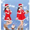 Infant Christmas Santa Outfit Soft Breathable Linen With Hat for Baby Xmas Family Gathering Photo Shoot