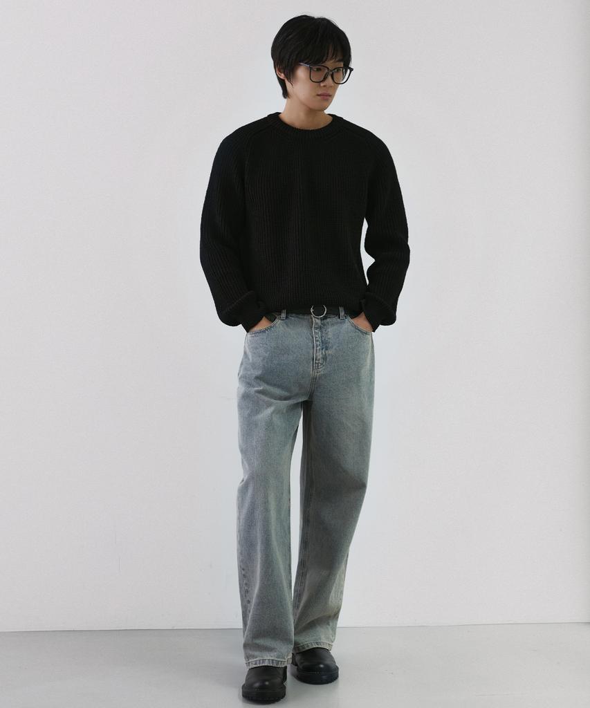 NODU Saddle Hazzi Essential Raglan Knit [Black]