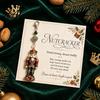 Christmas Themed Bag Tag Keychain with Blessing Greeting Card Vintage Metal Tree Pendant Charm Pendant Holiday Accessory Meaningful Gift