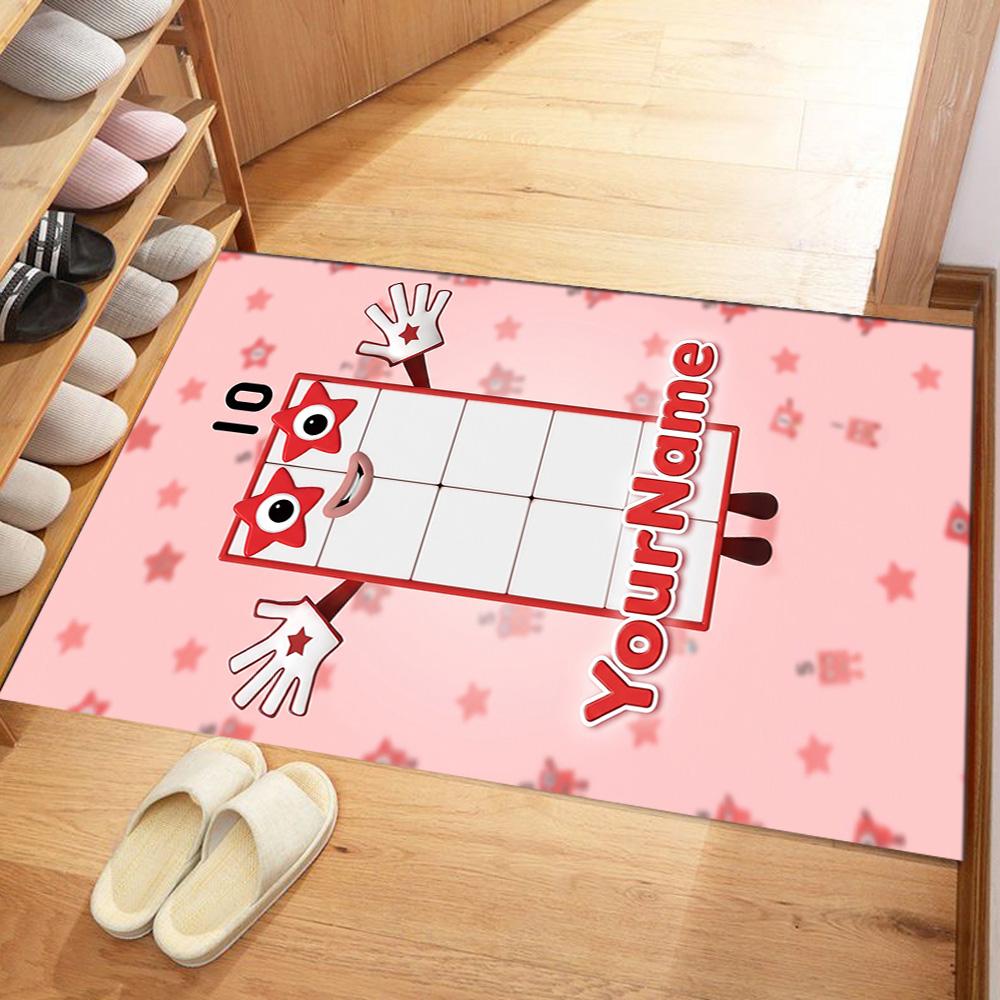 Numberblocks Customized Name Area Rug Design for Game Room Balcony Dormitory Study room Antislip Carpet Office home decor Wedding Party Gift