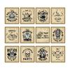 Halloween Decoration Retro Stickers Red Wine Stickers Scene Decoration Props Party Supplies