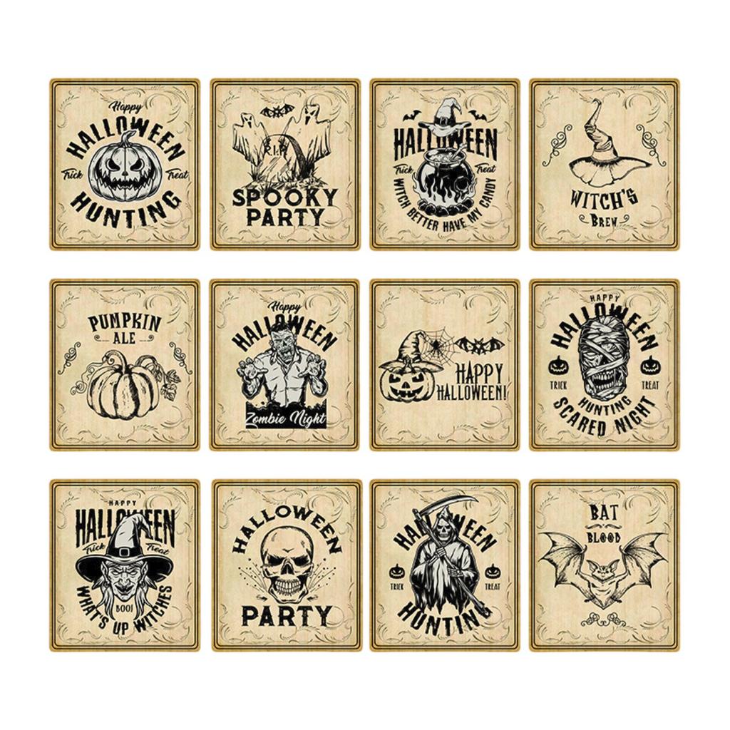 Halloween Decoration Retro Stickers Red Wine Stickers Scene Decoration Props Party Supplies