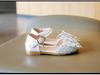 2026 Spring/Summer Girls' Korean Style Elegant Princess Shoes with Rhinestone Bow and Soft Sole