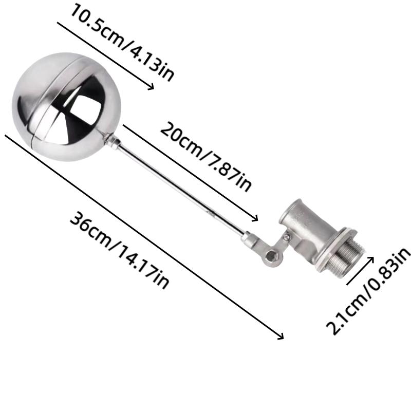 

Поплавковая чаша, бак, клапан, нержавеющая сталь, автоматический, инструмент для контроля уровня воды в поилке 2.1cm/0.83in