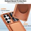With Card Holder Sliding Camera Cover and Stand for Samsung Galaxy S26 S25 S24 Ultra Phone Case, Anti-Fall PC+TPU Wallet Case