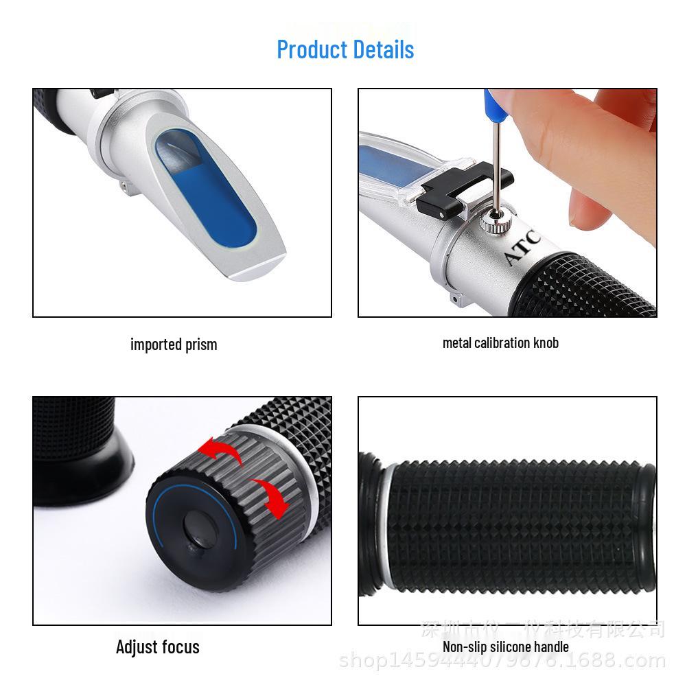 Handheld Alcohol Refractometer: Baijiu & Ethanol Measurement 0-80%.