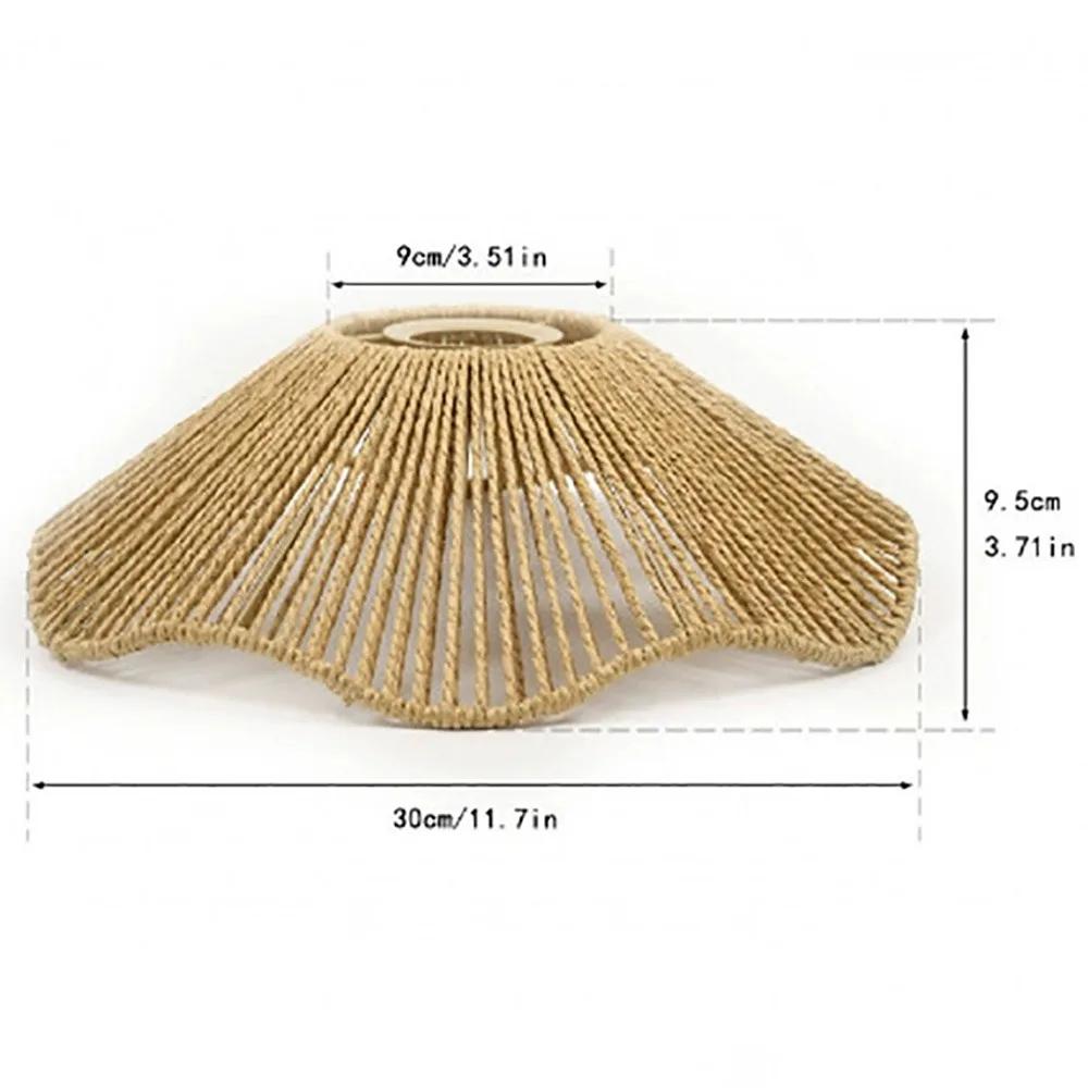 Weaving Design Woven Lampshade Vintage Style Light Fixture Cane Inspired Light Fixture Hanging Vintage Lampshade