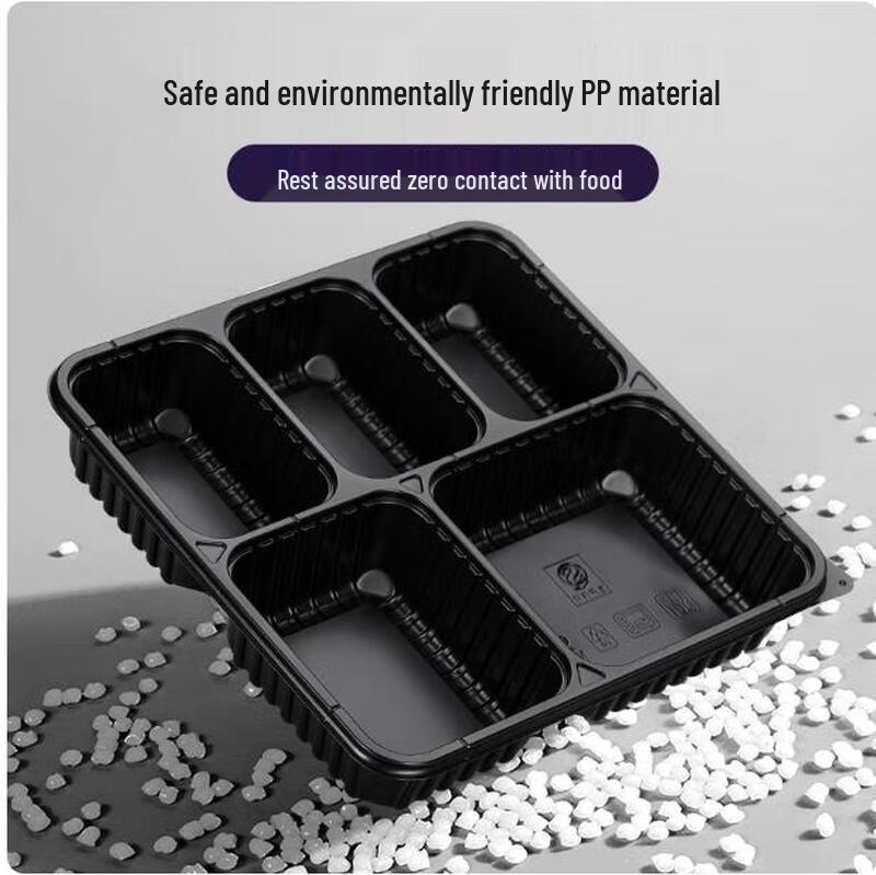 ZLIII 5-Compartment 1500ml Disposable Meal Boxes