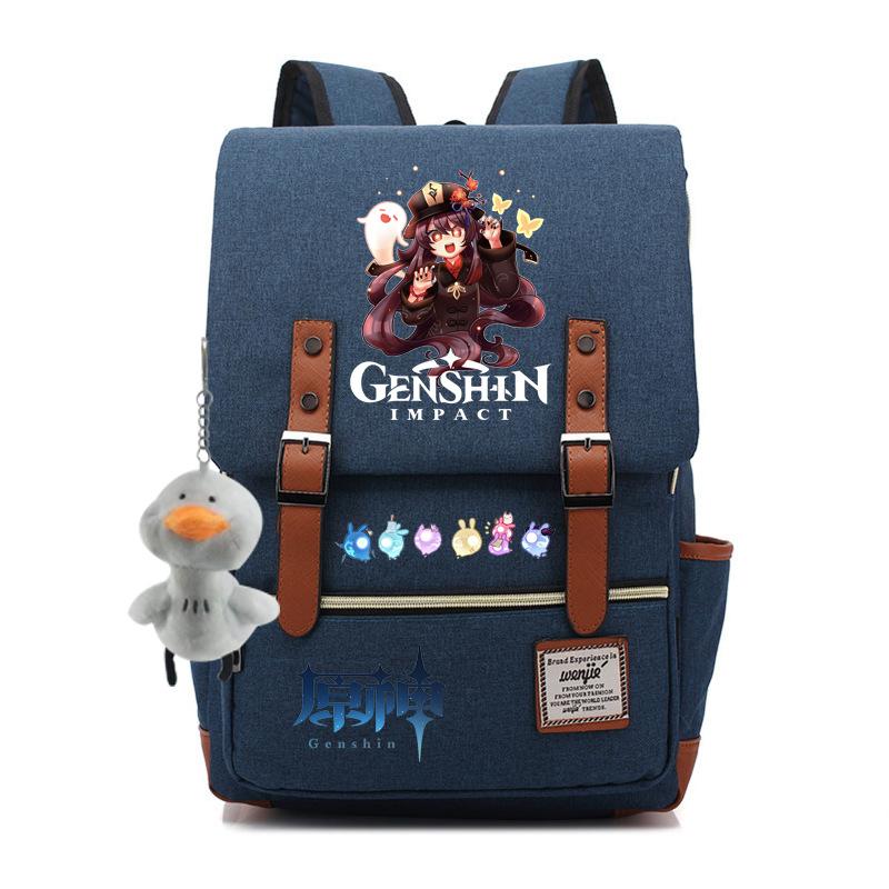 Yuanshen male and female students schoolbag anti-theft large-capacity backpack men's bag computer bag