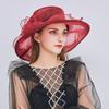 Summer Sun Hat For Women With Large Brim And Flower Decor Made From Eukran Organza