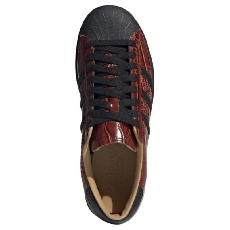 adidas Originals Superstar Comfortable Versatile Wear Resistant Low Top Skate Shoes Unisex Brown Black JQ3258