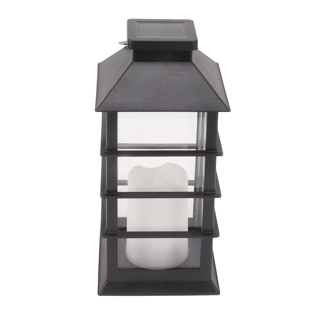 2Pcs Solar Hanging Lantern Candle Design LED Solar Outdoor Light Decor for Pathway Yard Lawn